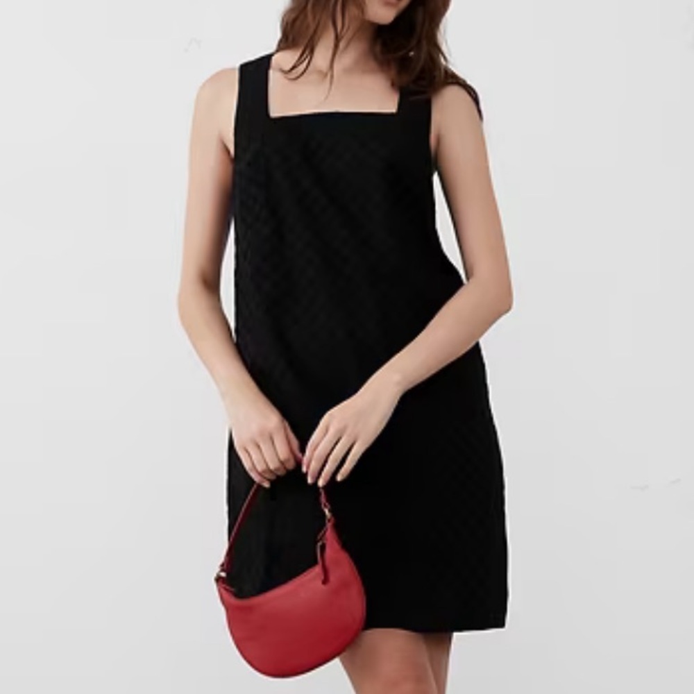 Elegant Black Polka Dot Dress NWT